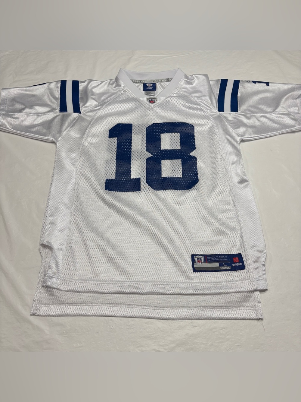 Reebok Indianapolis Colts Peyton Manning #18 Jersey Youth Boys L 14/16